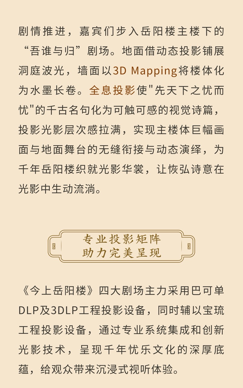 《今上岳阳楼》璀璨启幕——用光影科技重塑忧乐精神